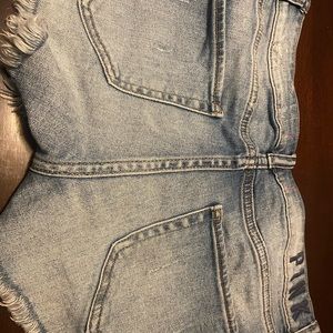 Pink cut off jean shorts